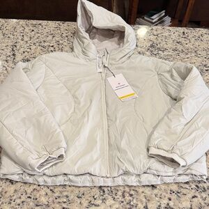 NWT LuluLemon Bone Hooded Puffer Jacket